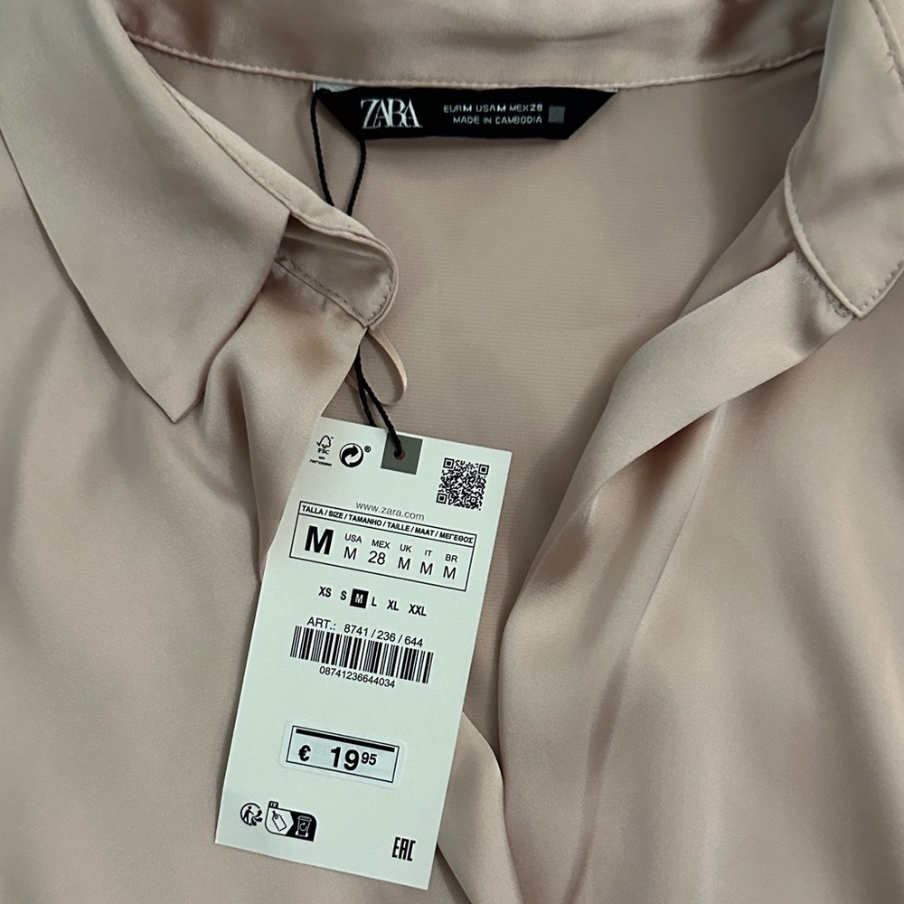 Zara Blush Pink Blouse - Picture 2 of 2